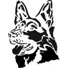 Stencil Schablone  Schaeferhund (2)